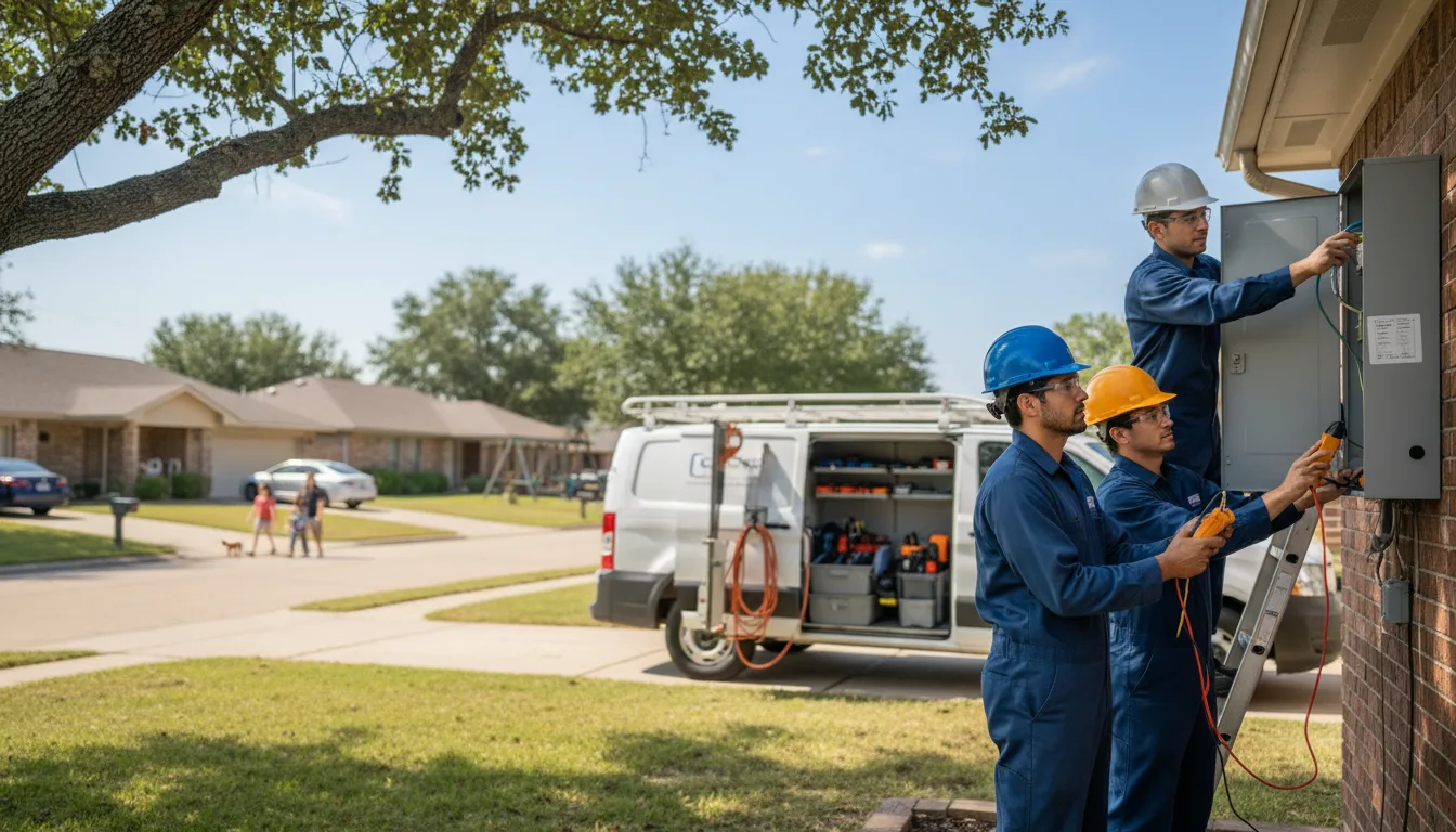 Certified electrician providing emergency electrical services in Vinton, IA
